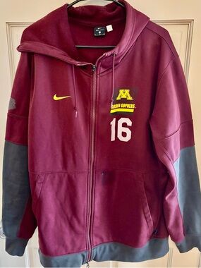 Nike Men's Minnesota Golden Gophers Sideline Performance Full-Zip Hoodie